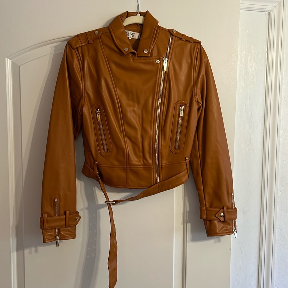 House of CB leather biker jacket